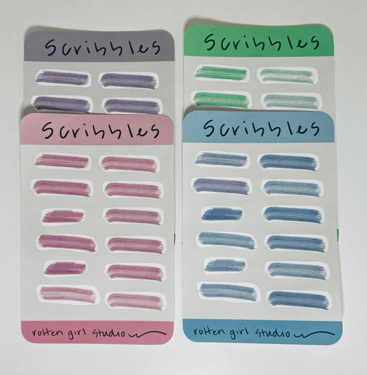 Matte Journal/Photocard Scribble Stickers